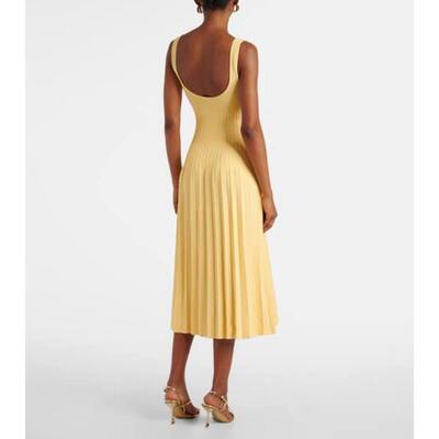 Staud 女士 中长连衣裙 Ellison 褶裥中长连衣裙