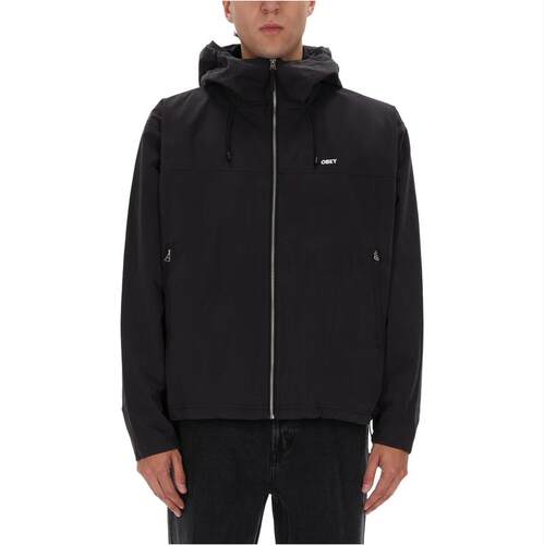 OBEY 男士 FW25 夹克 黑色棉质尼龙