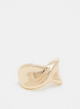 ASOS DESIGN 女士 戒指 扭纹设计色调戒指(金色)