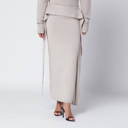 Entire Studios 女士 FW25 半身裙 浅褐色长款羊毛