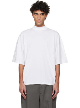 Jil Sander 男士 T恤 白色 Cotton Mock-Neck T 恤