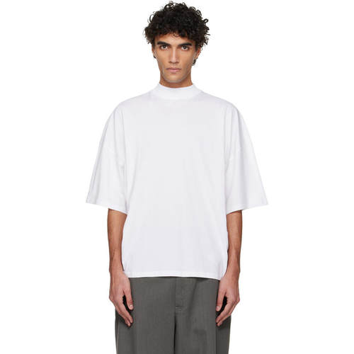 Jil Sander 男士 T恤 白色 Cotton Mock-Neck T 恤