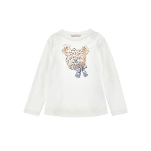 Monnalisa 女童 FW26 上衣 Polos T恤白色童装