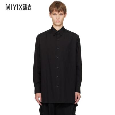 Yohji Yamamoto 男款黑色 100/2 Broad Standard Big 衬衫 迷衣时
