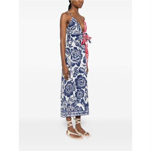 FARM Rio 女士 SS26 泳装 VESTIDO AZUL ROJO EST 花朵