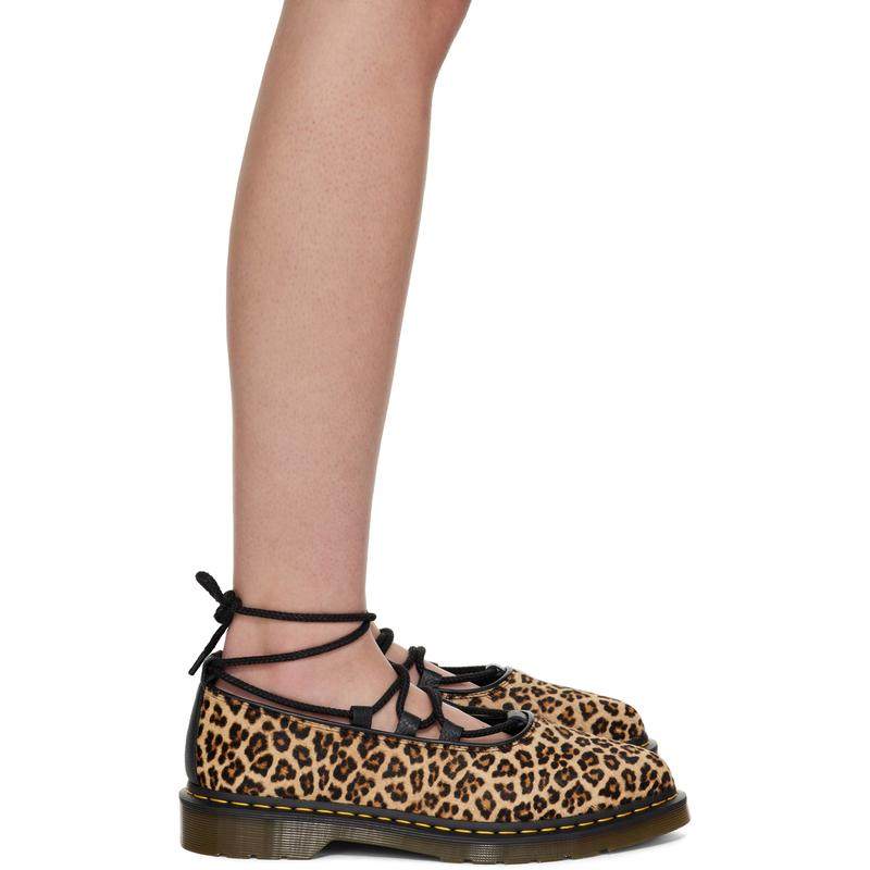 Dr. Martens马丁博士女士 芭蕾鞋 棕色 Elphie II Leopard 芭蕾鞋