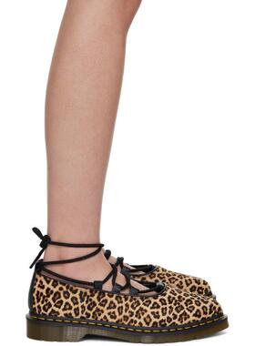 Dr. Martens马丁博士女士 芭蕾鞋 棕色 Elphie II Leopard 芭蕾鞋