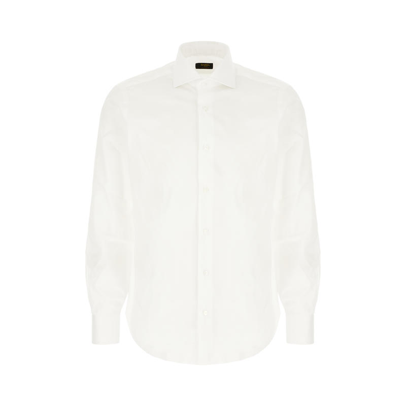 BARBA Napoli 男士 FW25 衬衫 白色府绸衬衫