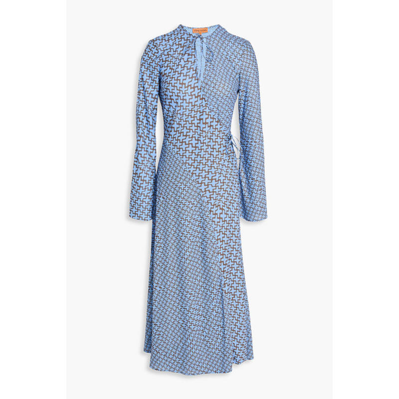 Stine Goya 女士 中长连衣裙 印花绉纱中长缠绕式连衣裙