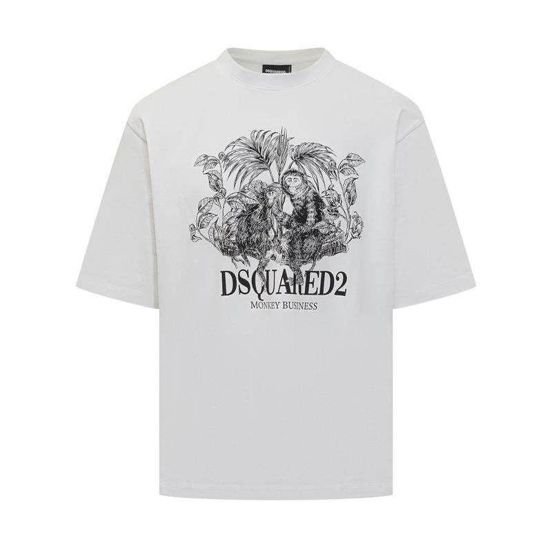 DSquared2 D二次方 男士 SS26 T恤 Dsquared2 猴子生意宽松