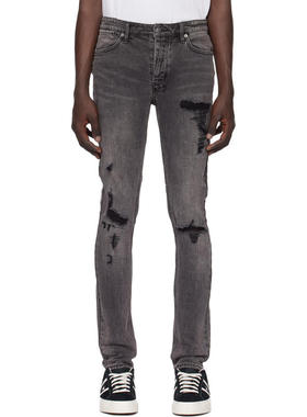 Ksubi 男士 牛仔长裤 黑色 Van Winkle Angst Trashed 牛仔裤