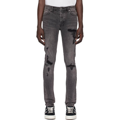 Ksubi 男士 牛仔长裤 黑色 Van Winkle Angst Trashed 牛仔裤