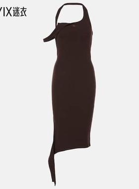 Courrèges 女款Undressed 罗纹针织中长连衣裙 迷衣时尚