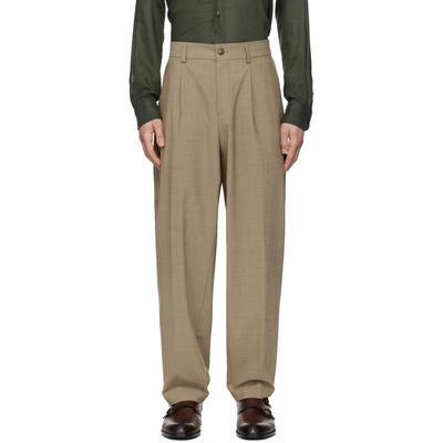 Boss 博斯 男士 长裤 驼色 Washable Tapered-Fit