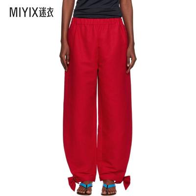 Caro Editions 女款红色 Coco With Bows 长裤 迷衣时尚