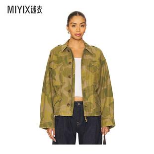 Polo Ralph Lauren拉夫劳伦 女款印花短款军装夹克 迷衣时尚