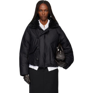 黑色 羽绒服 Faux Shearling 羽绒夹克 TONYWACK Collar 女士