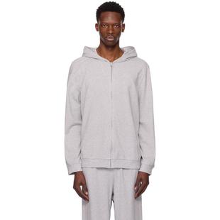 SKIMS 男士 卫衣 灰色 Jersey Lounge Zip Up 连帽衫
