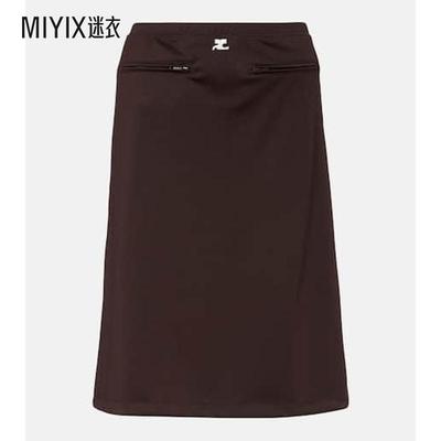 Courrèges 女款Tracksuit 棉毛布中长半身裙 迷衣时尚