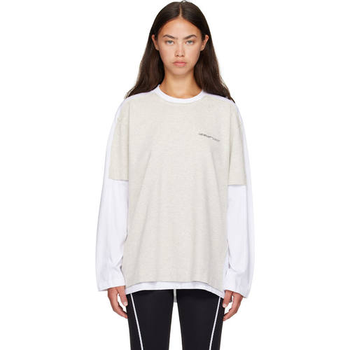 Off-White 女士 T恤 白色 Logo Quote Double Layer