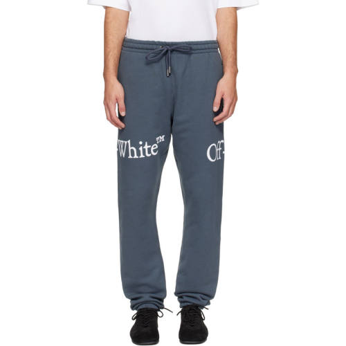 Off-White 男士 运动长裤 灰色 Bookish Scarf Cuffed 长裤