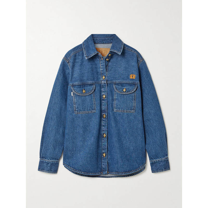 Blazé Milano 女士 FW25 衬衫 Nariida Berber 刺绣牛仔布衬衫,女装/女士精品,真丝上装,淘宝优惠券,粉丝福利购,淘宝优惠卷