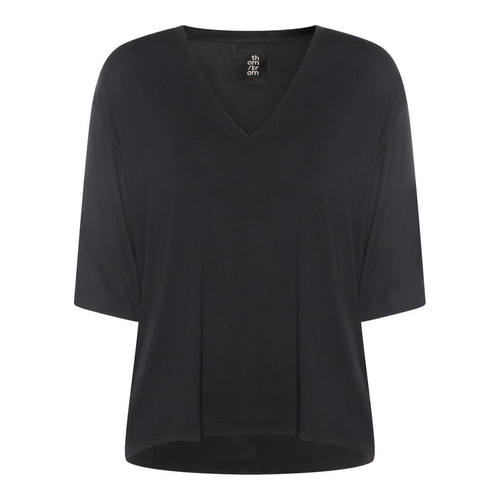 thom/krom 女士 SS26 上衣 黑色弹力