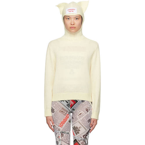 Charles Jeffrey Loverboy 女士 毛衣 灰白色 Ears Balaclava
