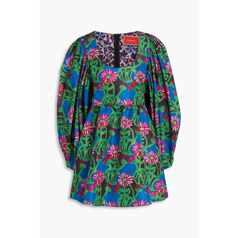 La DoubleJ 女士 短款连衣裙 Dolly 褶皱印花斜纹布迷你连衣裙