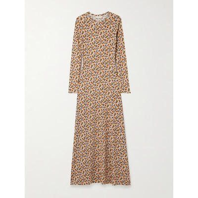 Ulla Johnson 女士 中长连衣裙 Amari 印花弹性针织长款连衣裙