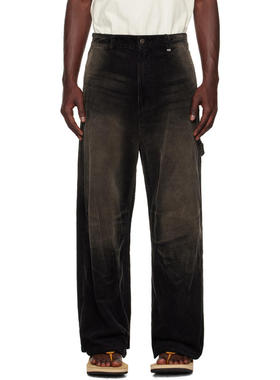 We11Done 男士 长裤 黑色 Vintage Wash Corduroy 长裤