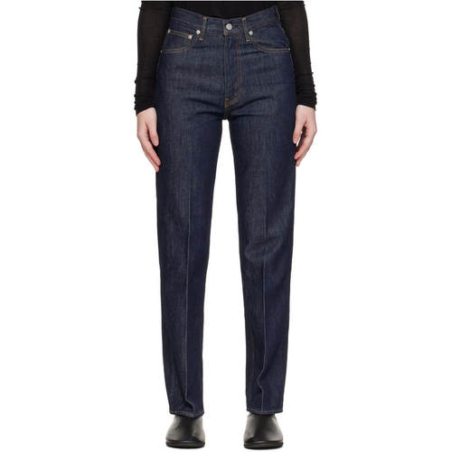 AURALEE 女士 牛仔长裤 蓝色 Hard Twist Denim 5P 牛仔裤