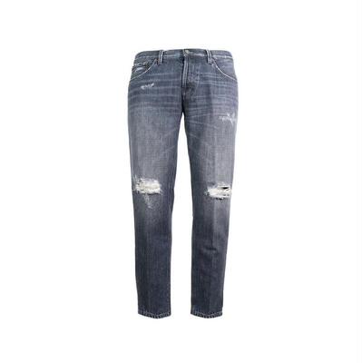 DONDUP 男士 SS26 牛仔长裤 Brighton 做旧胡萝卜牛仔裤
