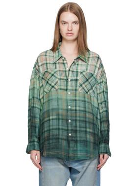 R13 女士 衬衫 绿色 Drop Neck Work