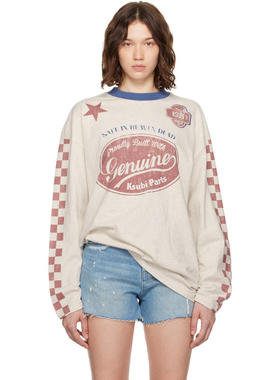 Ksubi 女士 T恤 灰色 Pitt Lane LS Boyfriend T 恤