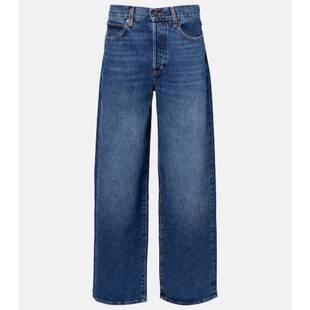高腰阔腿牛仔裤 FRAME Detour 牛仔长裤 女士