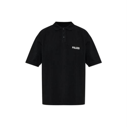 Vetements 维特萌 男士 SS26 POLO衫 Polizei 超大号 Polo 衫