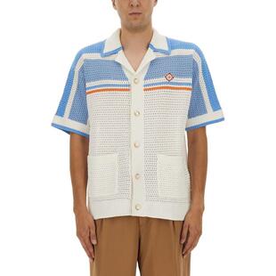 Casablanca 男士 SS26 上衣 卡萨布兰卡徽标贴片针织衬衫