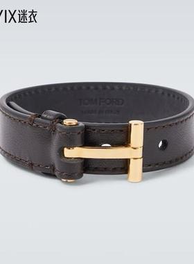 Tom Ford汤姆 福特 男款T 皮革手链 迷衣时尚