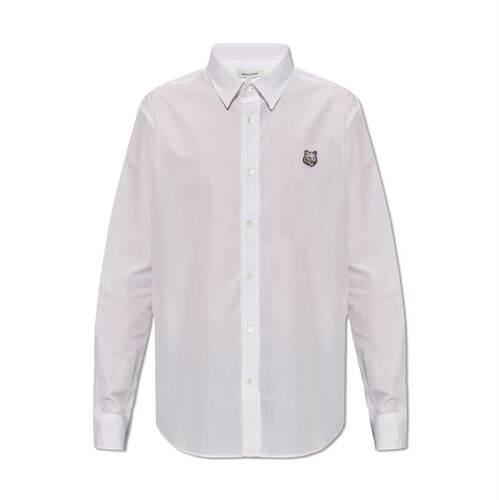 Maison Kitsuné 男士 SS25 衬衫 白色 Bold Fox Head