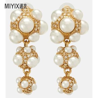 Oscar de la Renta奥斯卡德拉伦塔 女款精饰耳环 迷衣时尚