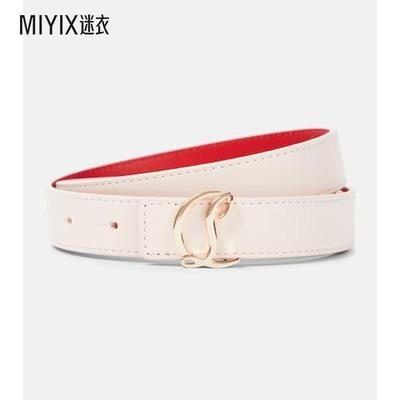Christian Louboutin路铂廷 女款CL 徽标皮带腰带 迷衣时尚