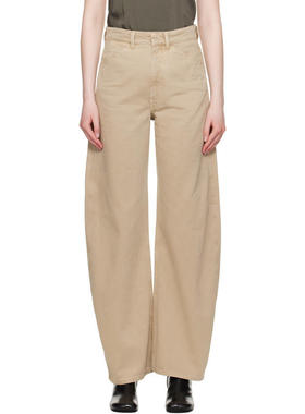 Lemaire 勒梅尔 女士 牛仔长裤 驼色 High Waisted Curved 牛仔裤