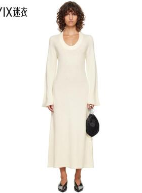 Loulou de Saison 女款灰白色 Ari Knit 连衣裙 迷衣时尚