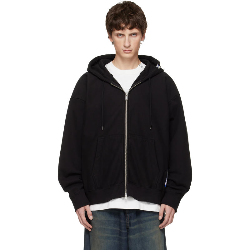 Maison MIHARA YASUHIRO 男士 卫衣 黑色 Zip Parka 连帽衫