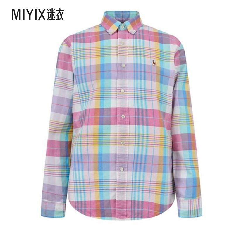 Polo Ralph Lauren拉夫劳伦 男款宽松格纹牛津衬衫 迷衣时尚
