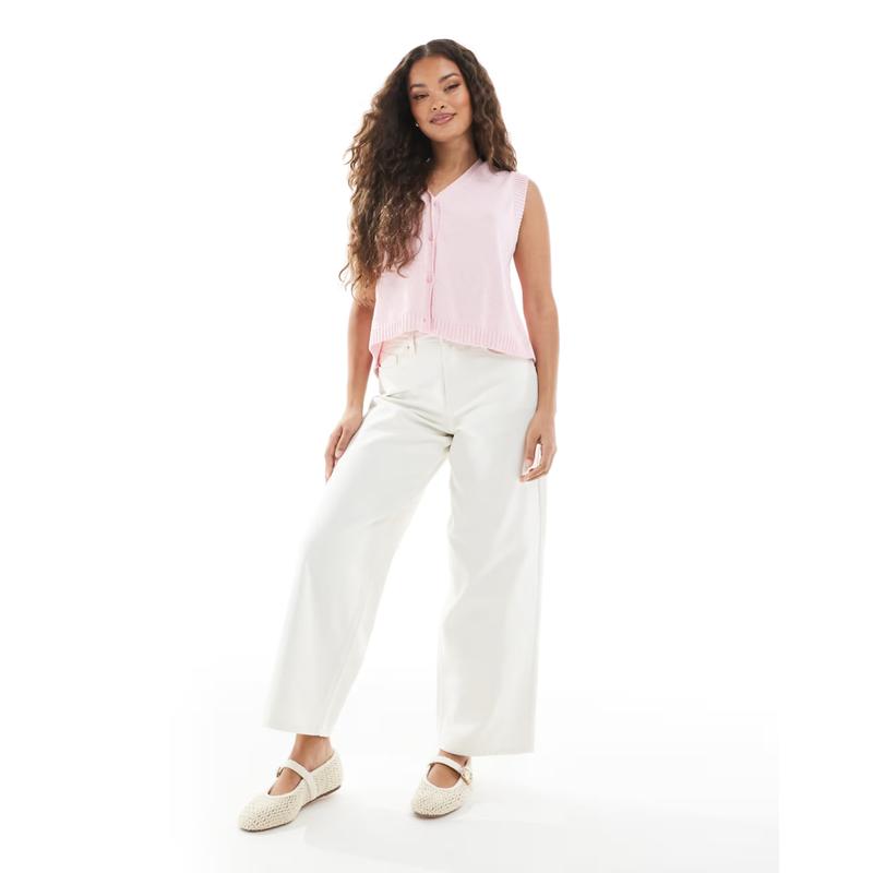 Miss Selfridge 女士 牛仔长裤 小号宽松水洗牛仔裤(本色)