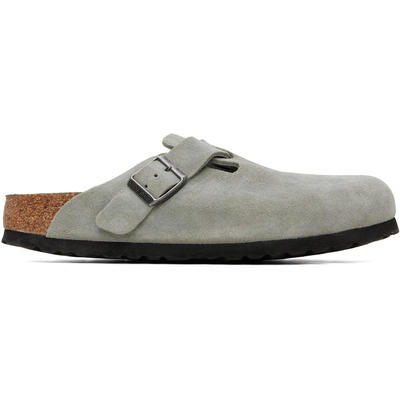 Birkenstock 勃肯 女士 穆勒鞋 蓝色 Narrow Boston Soft Footbed
