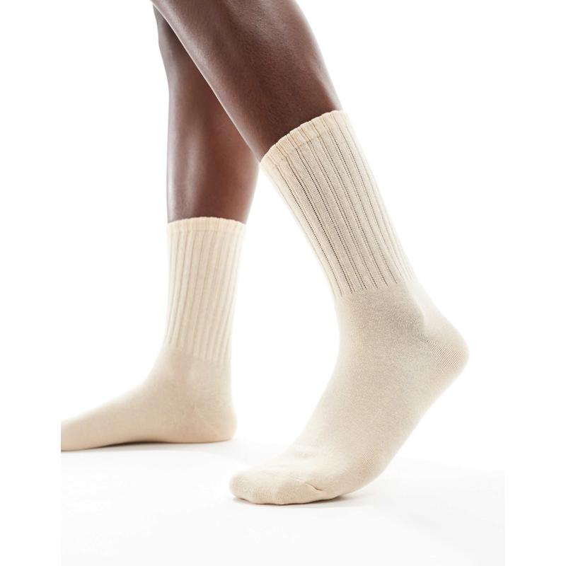 Sui Ava 女士 袜子 Magda pointelle 及踝袜(米黄色)