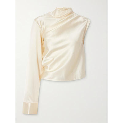 Courrèges 女士秋冬新品 上衣 不对称缎面高领上衣